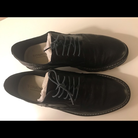 NWT. Stylish crumpled leather women derby shoes - Picture 11 of 12